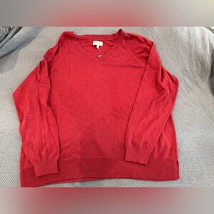 Lucky Brand Deep Red Knit Top